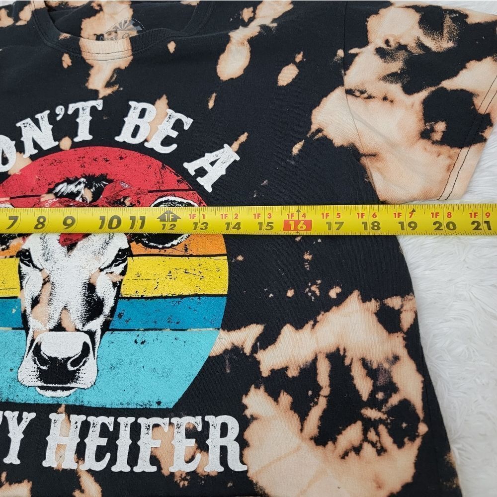 Lost Creek Graphic Tee Tie-dye Rainbow Crop Top Short Sleeve T-Shirt Size L - Picture 6 of 7